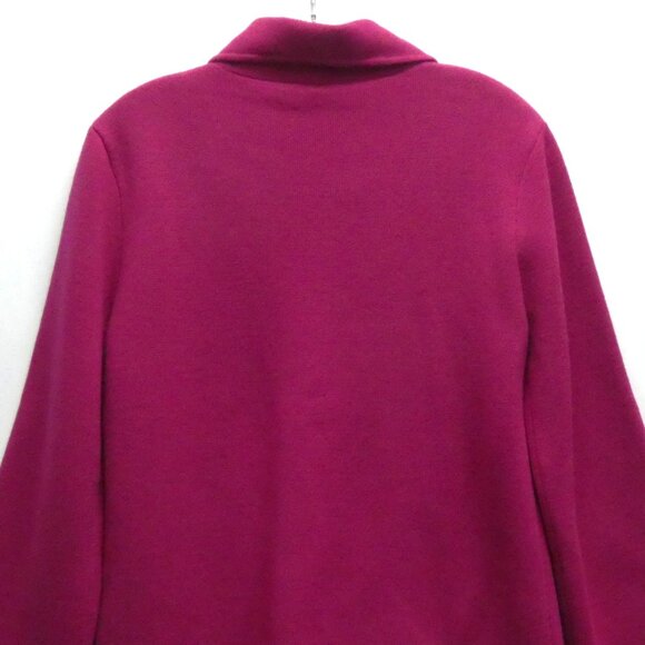 NWT Talbots Hot Pink Double Breasted 100% Merino Wool Lined Jacket Size S - Picture 5 of 6